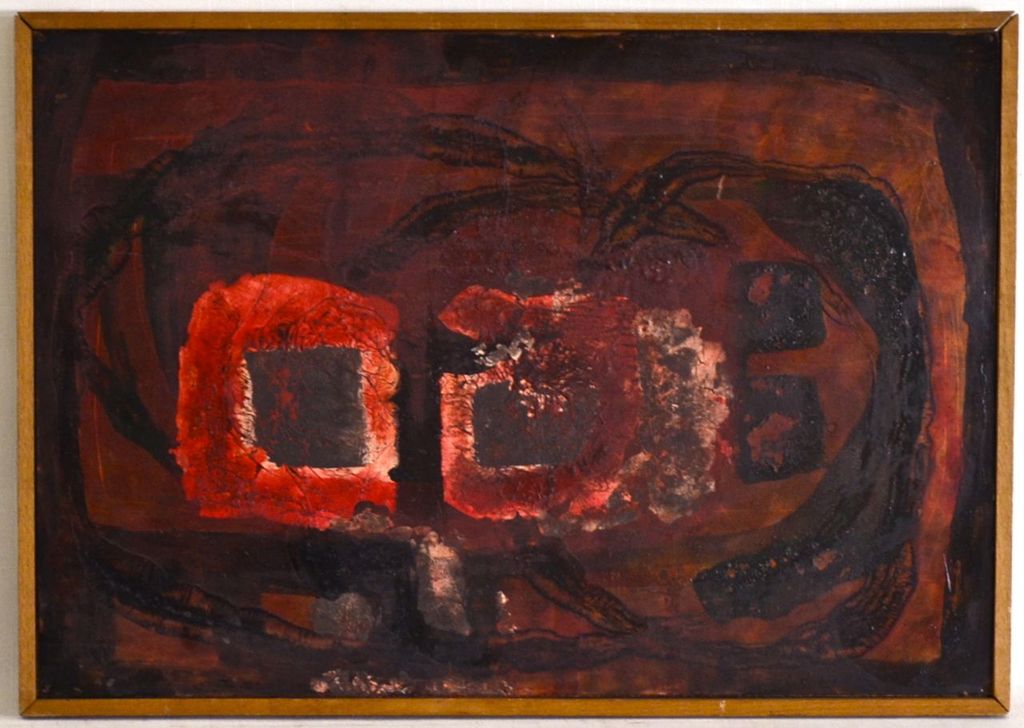 Yvonne Kracht: Olieverfschilderij. Roodkoper verkocht voor € 300!