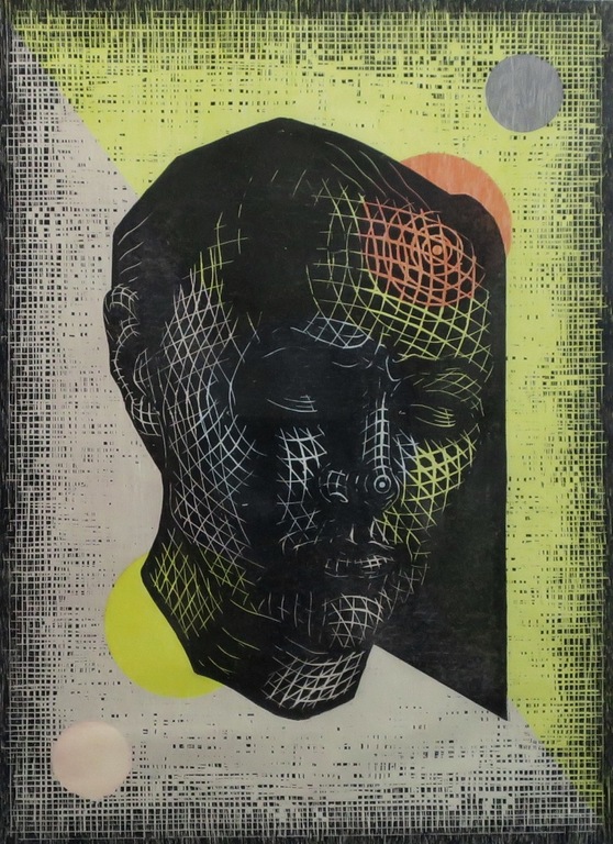 Jacomijn den Engelsen: Houtsnede, Zonder titel - Ingelijst kopen? Bied vanaf 50!