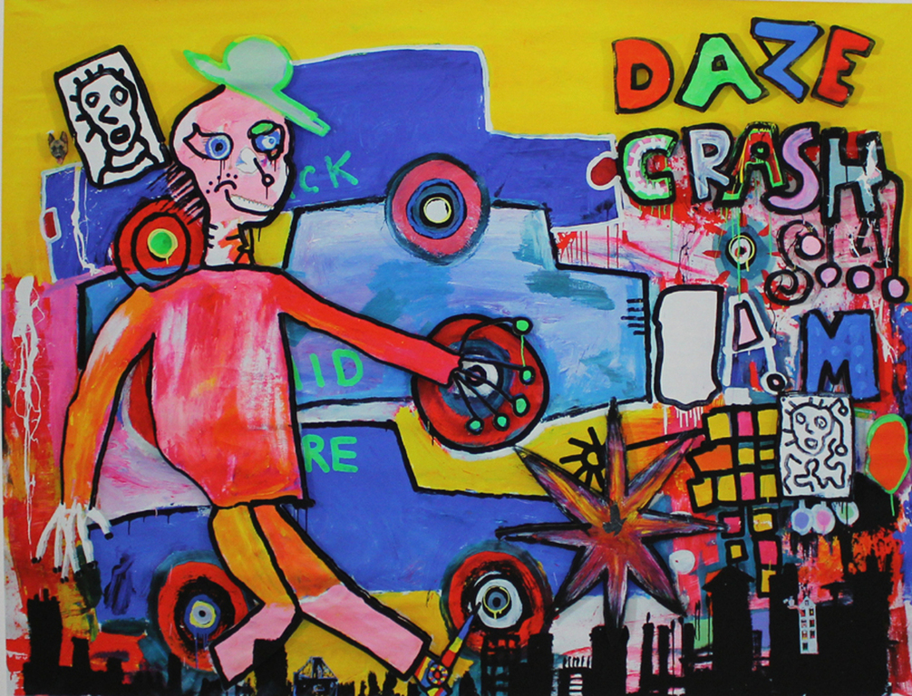 Paul Kostabi. -Street Walk- Giclee. 2015. Handgesigneerd. GROOT!! verkocht voor € 69!