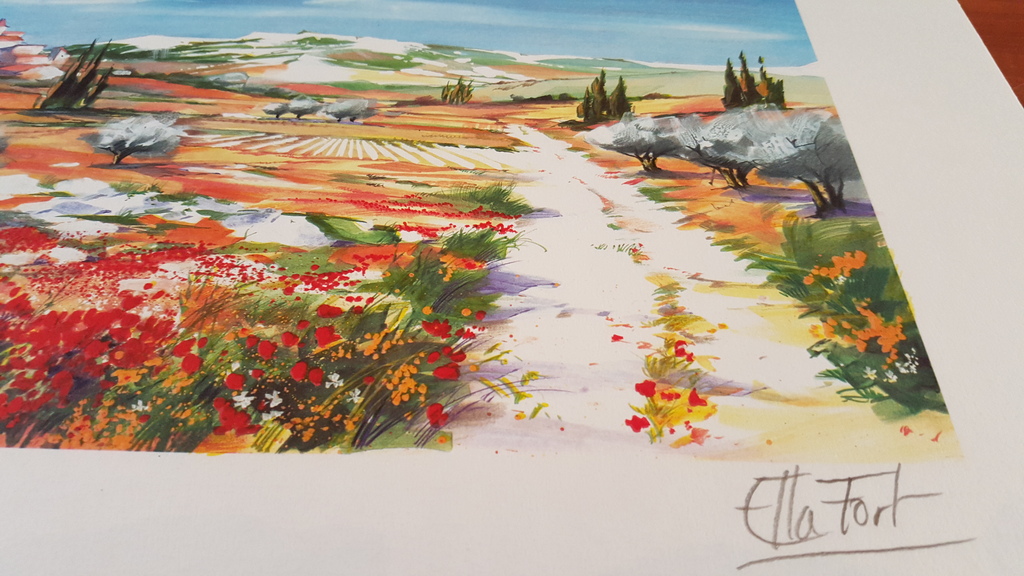 Ella Fort, Bloeiende klaprozen, Schitterende Kleuren Lithografie kopen? Bied vanaf 1!