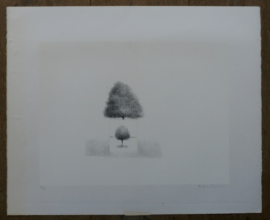 Metten Koornstra - litho: landschap - 1976 kopen? Bied vanaf 45!