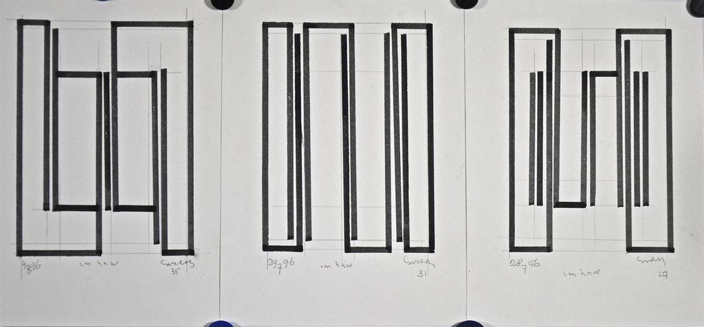 Siep van den Berg: Drie gesigneerde tekeningen. verkocht voor € 100!