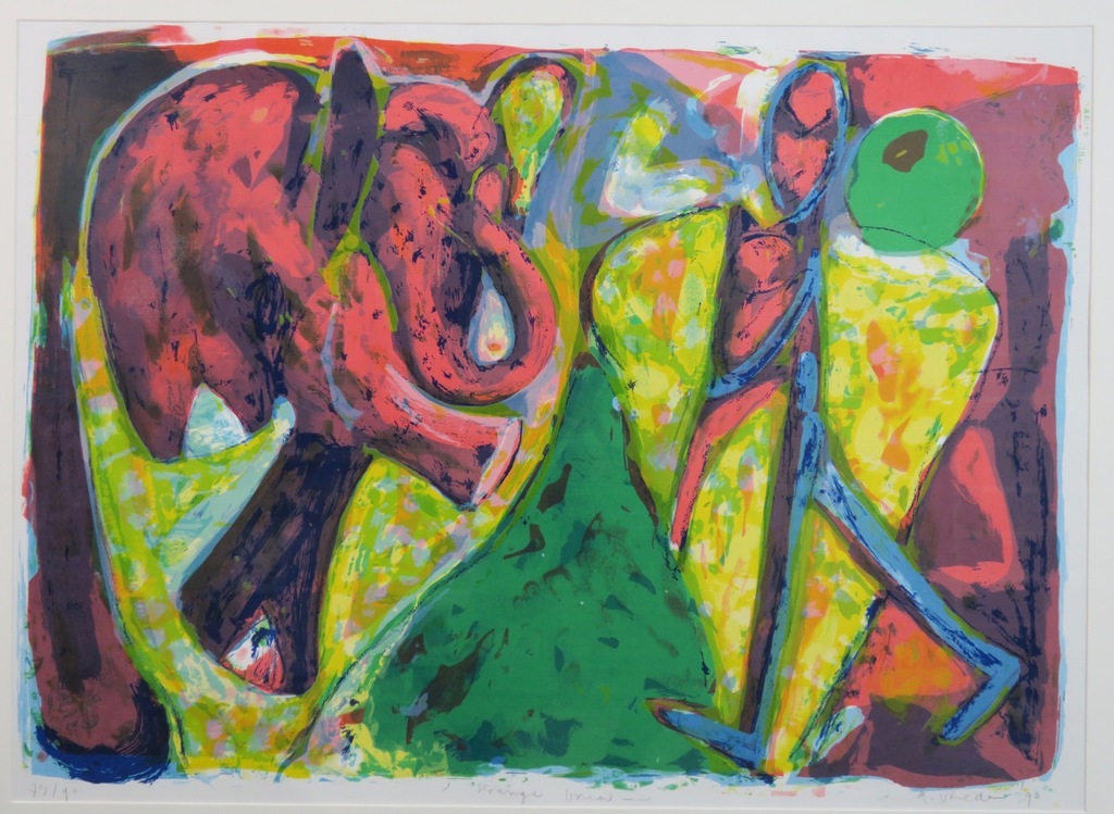 Anton Vrede: Lito, Strange bres - Ingelijst verkocht voor € 60!