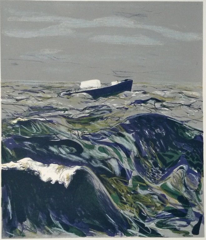 Marian Plug - zeefdruk - 's Zondags: de zee verkocht voor € 35!