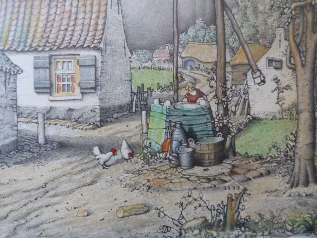 Jan Strube ( 1892 - 1985 ) - handgekleurde litho. kopen? Bied vanaf 45!