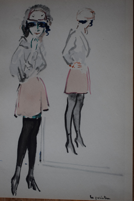Kees van Dongen - Pochoir - Croquis kopen? Bied vanaf 550!