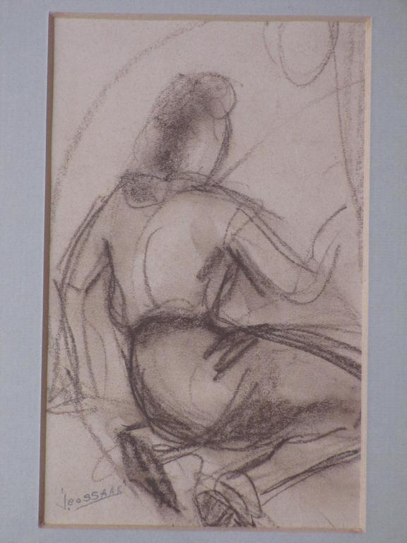 Jan Cossaar, Zittende vrouw, Tekening kopen? Bied vanaf 1!