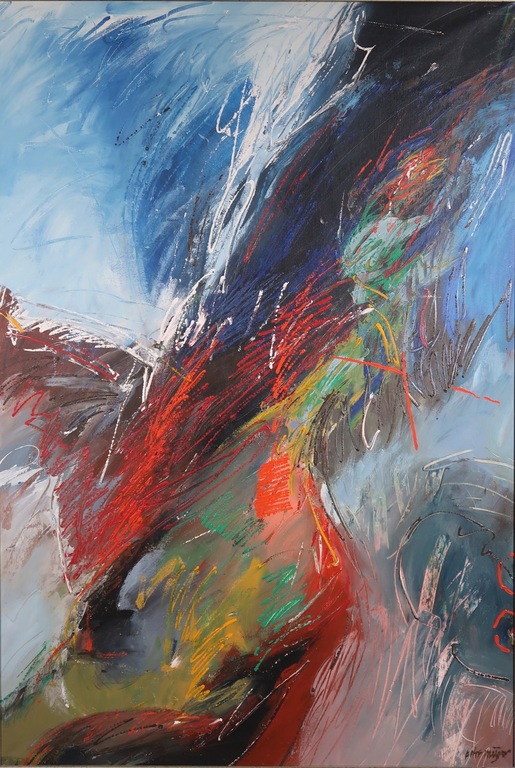 Peter Meijer: Acryl op doek, Amazone - Ingelijst (Zeer groot) kopen? Bied vanaf 450!
