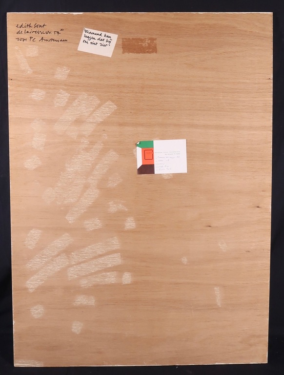 Edith Sont: Gemengde techniek op papier, Niemand kan zeggen.. - Ingelijst kopen? Bied vanaf 1!