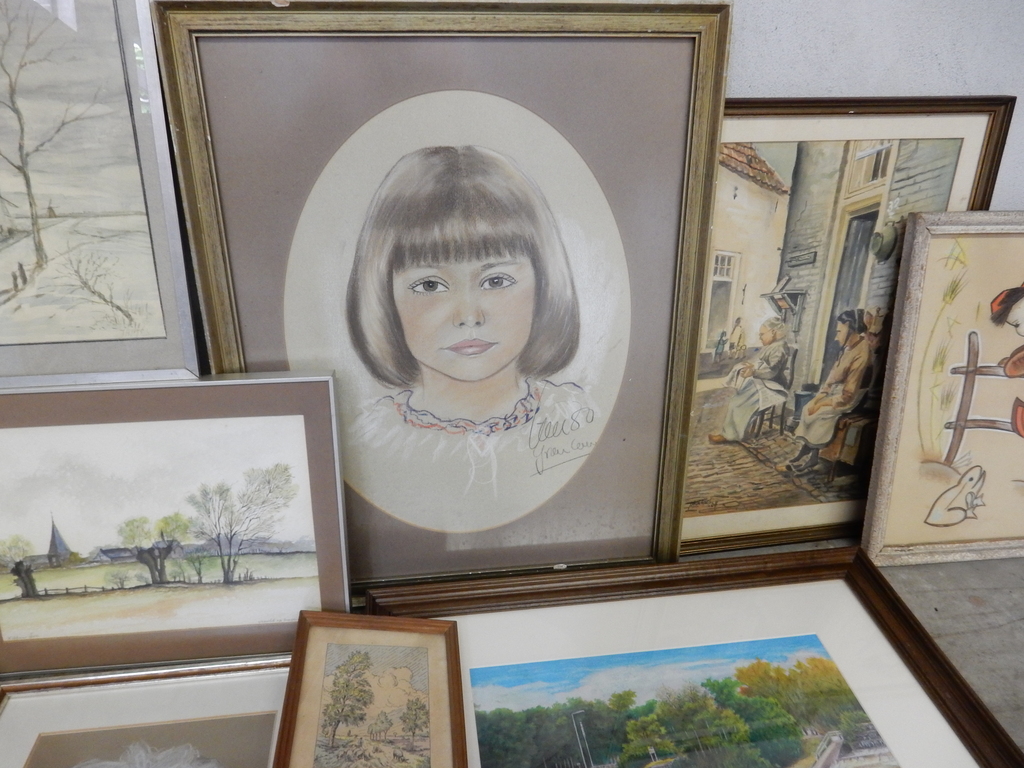 Karikaturale aquarel + 12 andere originele werken op papier kopen? Bied vanaf 1!