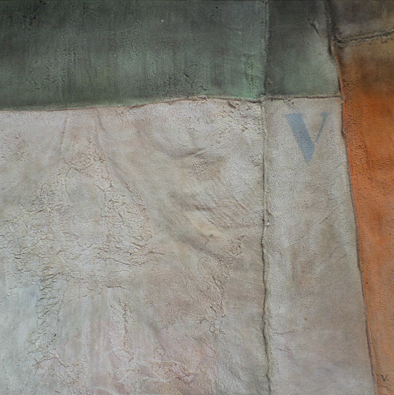 Syb Velink - Abstracte compositie, textiel (mooi ingelijst) verkocht voor € 50!