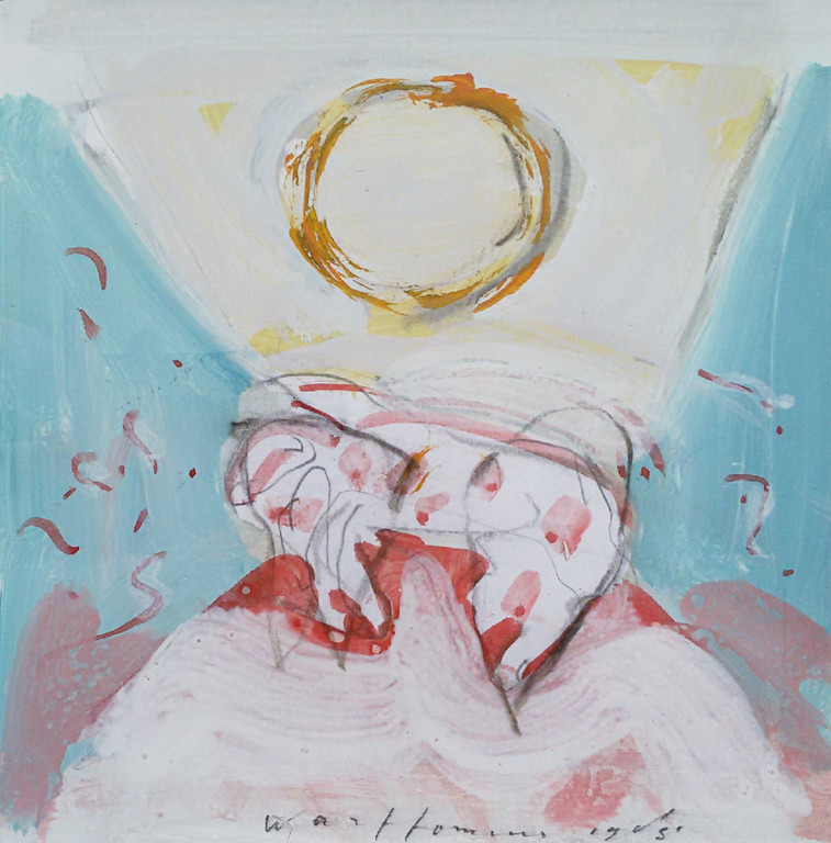 Piet Warffemius - Abstract, gemengde techniek op papier (mooi ingelijst) kopen? Bied vanaf 75!