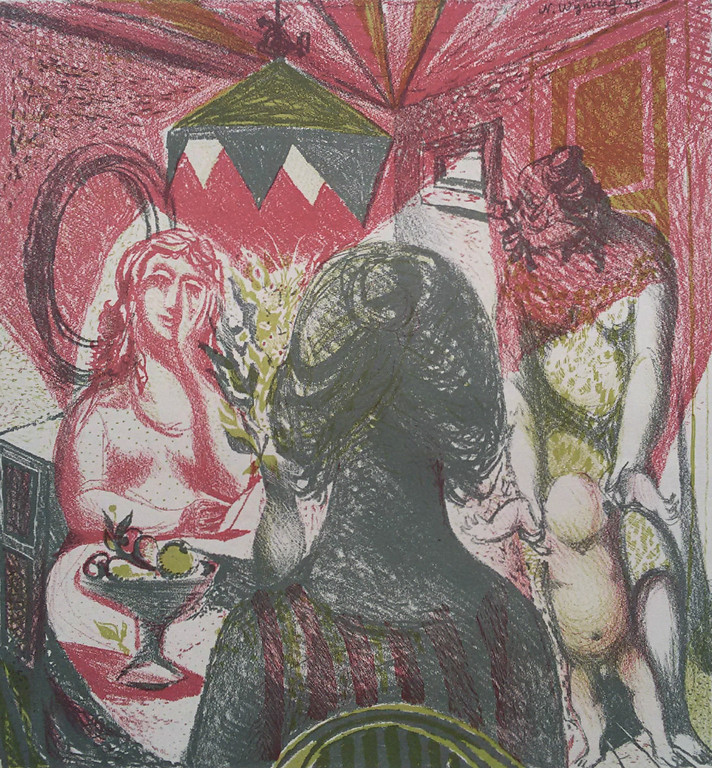 Nicolaas Wijnberg - Interieur, litho verkocht voor € 60!