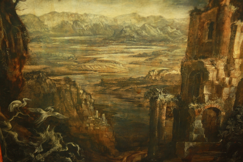 WILLEM NIJS 1902-1961 - SURREALISTISCH LANDSCHAP MET KASTELEN kopen? Bied vanaf 175!