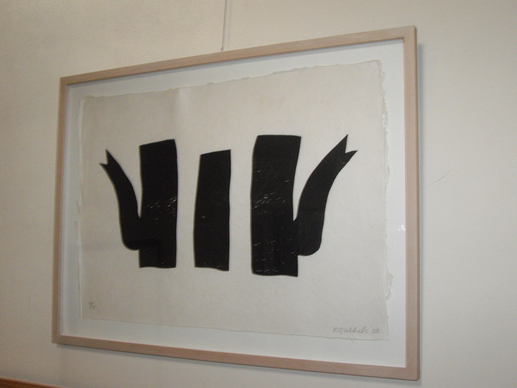 Klaas Gubbels, zwarte Houtdruk verkocht voor € 295!