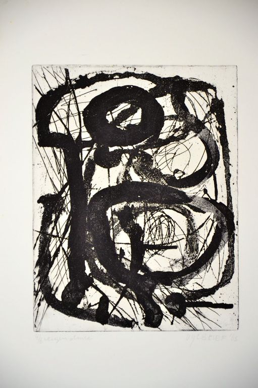 Ernst Vijlbrief: Ets. Abstracte compositie kopen? Bied vanaf 1!