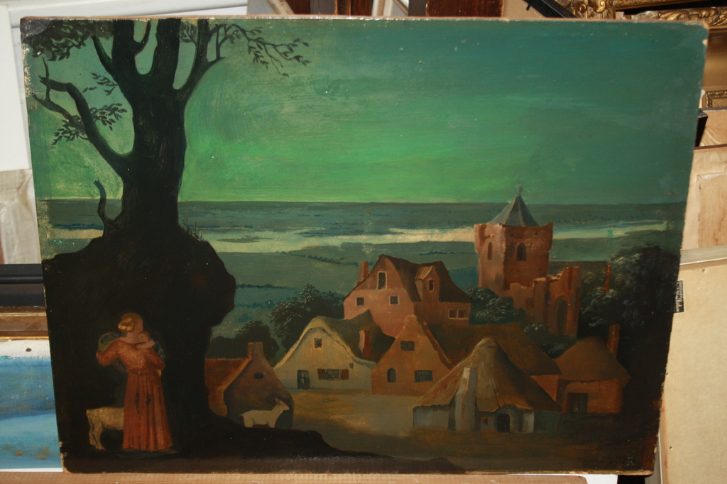 Surrealisme DAME met KIND door W NIJS kopen? Bied vanaf 100!