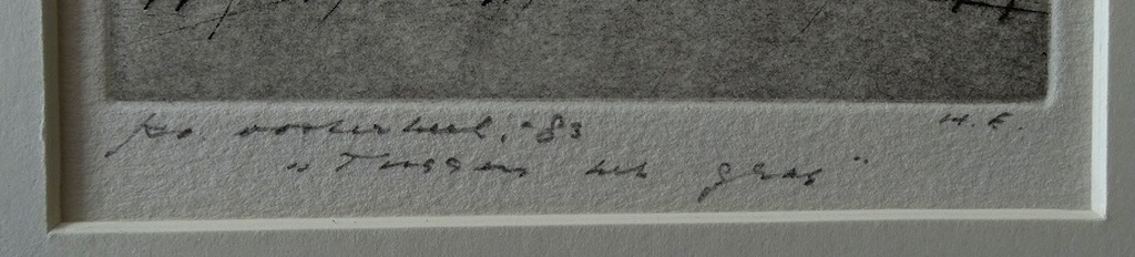 Ko Oosterkerk, Tussen het gras, ets,1983 kopen? Bied vanaf 1!