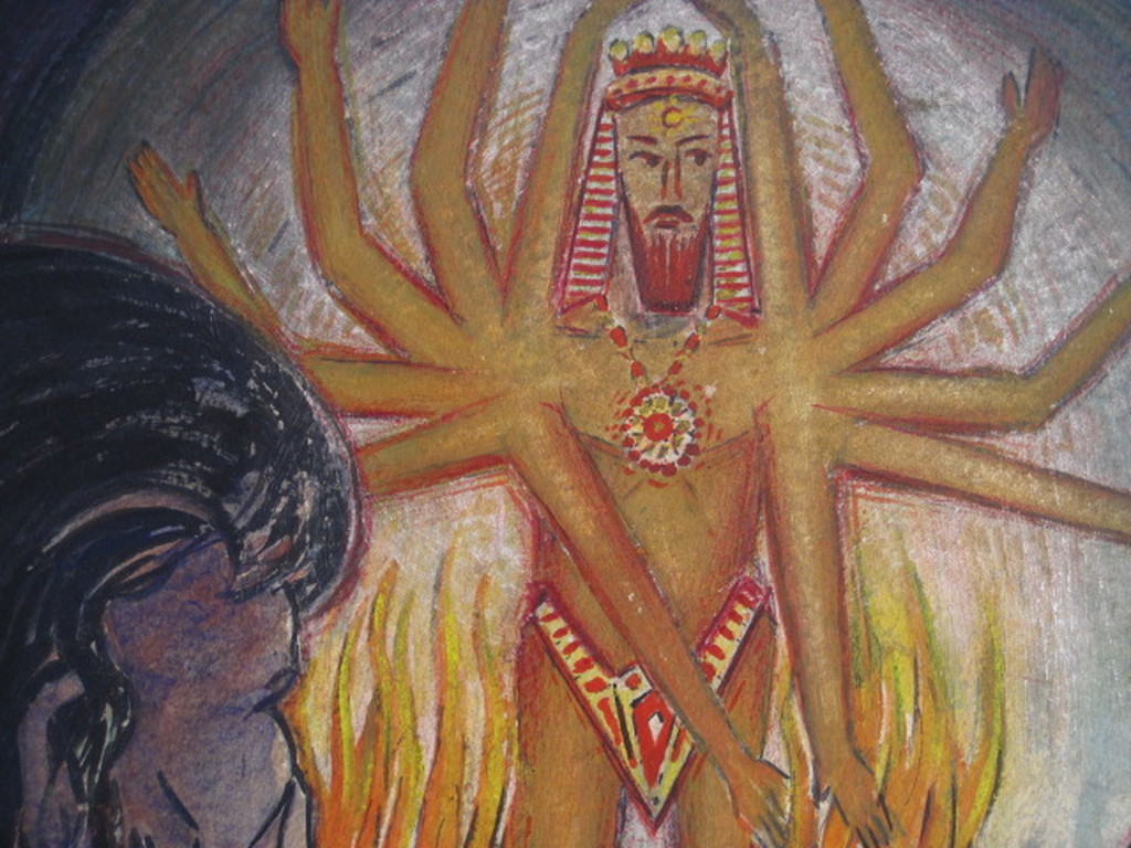 Kornelis Lodder 1892-1987 expressionistisch aquarel " Kain en Naama " gesigneerd kopen? Bied vanaf 1!