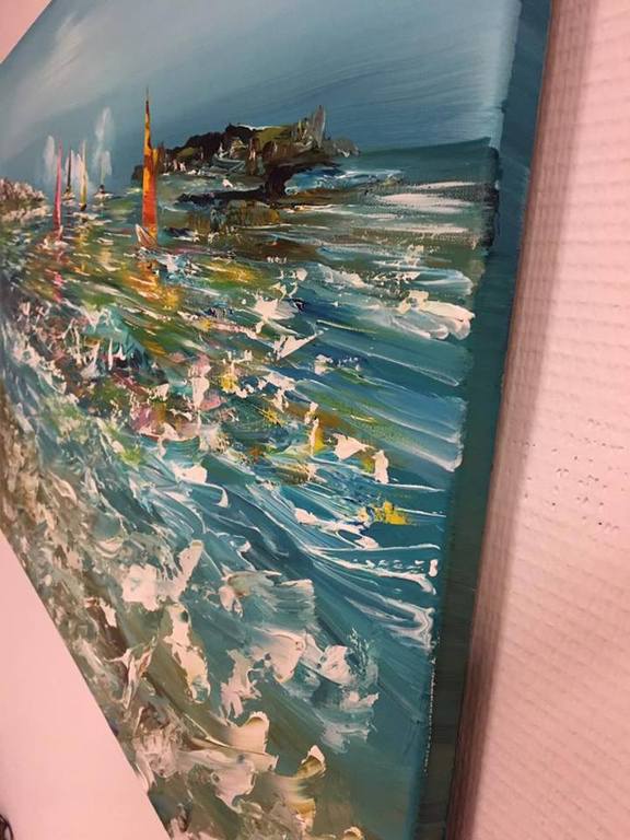 Gena -rough sea - 2015 - Acrylverf op doek kopen? Bied vanaf 100!