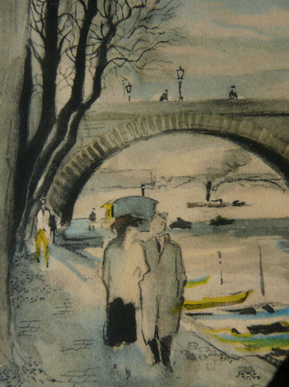 Emilio Grau Sala: 'Wandelaars langs de Seine' -circa 1935-  kopen? Bied vanaf 79!