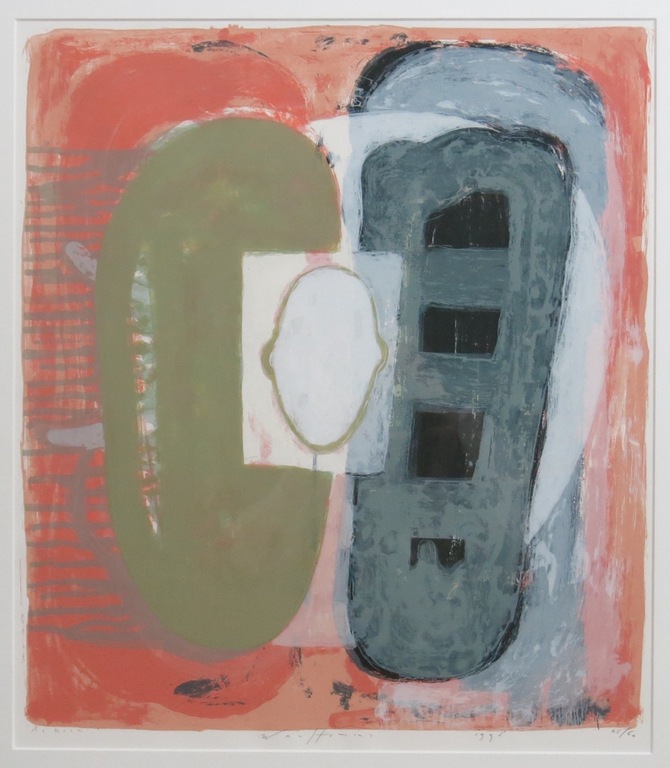 Piet Warffemius: Litho, De trein - Ingelijst verkocht voor € 70!