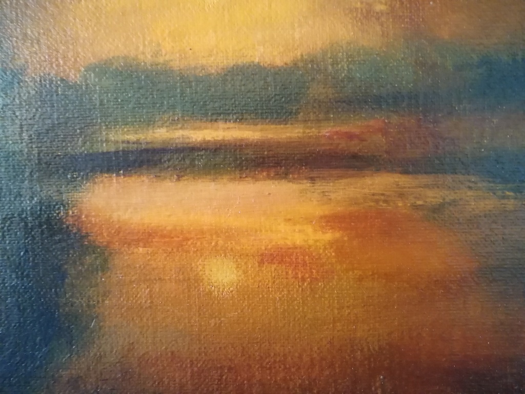 onbekend kunstenaar - olieverf op doek - zonsondergang kopen? Bied vanaf 1!