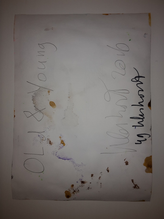 Peter Klashorst - Old & young - gemengde techniek op papier - gesigneerd kopen? Bied vanaf 90!