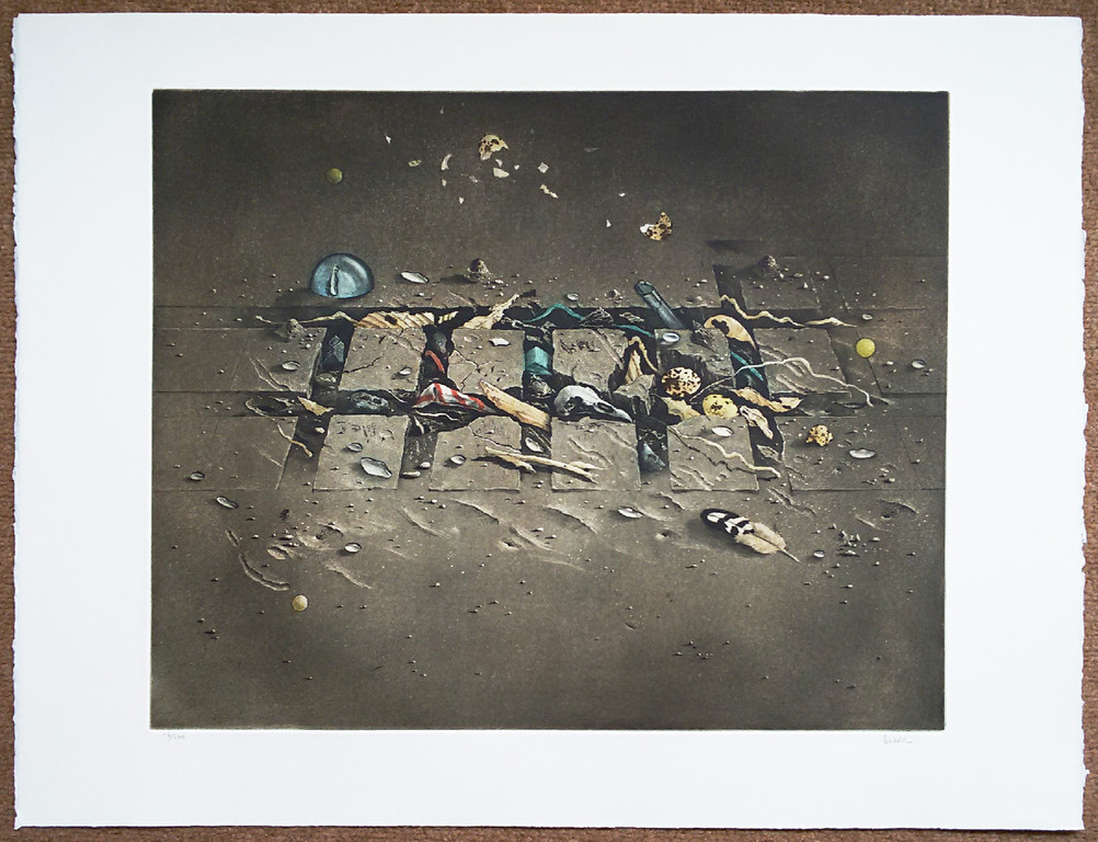 Hiroshi Asada - Strand stilleven, aquatint ets kopen? Bied vanaf 85!