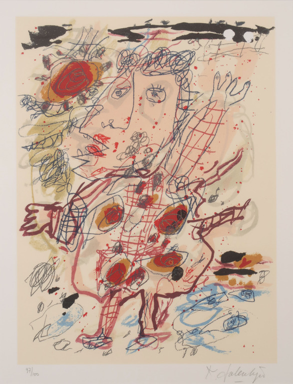 Kees Salentijn: Zeefdruk, Vestidos III - Ingelijst kopen? Bied vanaf 40!