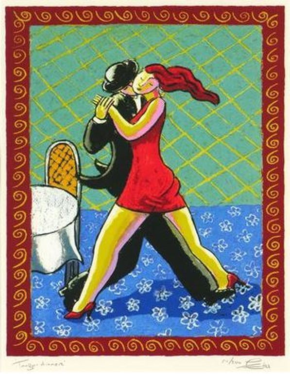 JACQUES TANGE   Zeefdruk    TANGO DINNER   Handgesigneerd kopen? Bied vanaf 75!