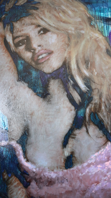 Peter Donkersloot - Brigitte Bardot  Acryl- en olieverf op linnen - gesigneerd kopen? Bied vanaf 495!