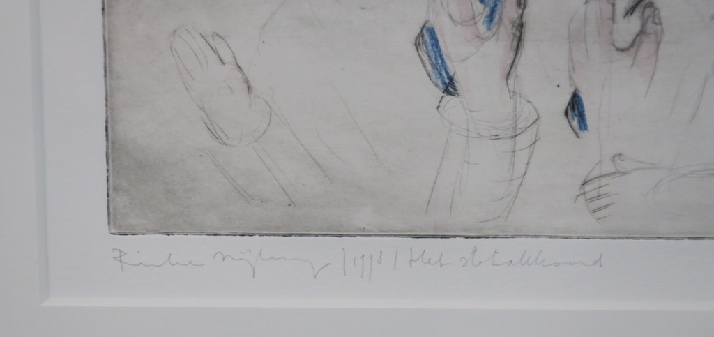 Rinke Nijburg: Ets + Remco Campert: Gedicht, Schietgebed - Ingelijst kopen? Bied vanaf 35!