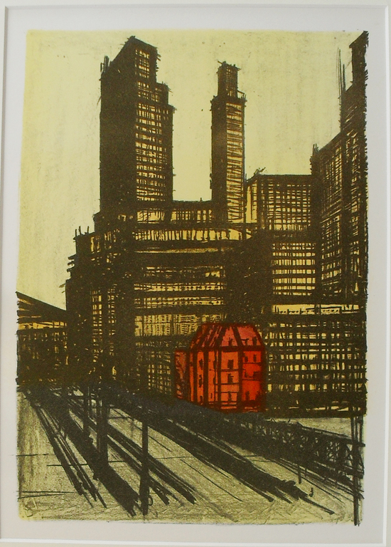 Bernard Buffet - New York 1 - Litho uit 1967 gedrukt bij Ferdinand Mourlot verkocht voor € 50!