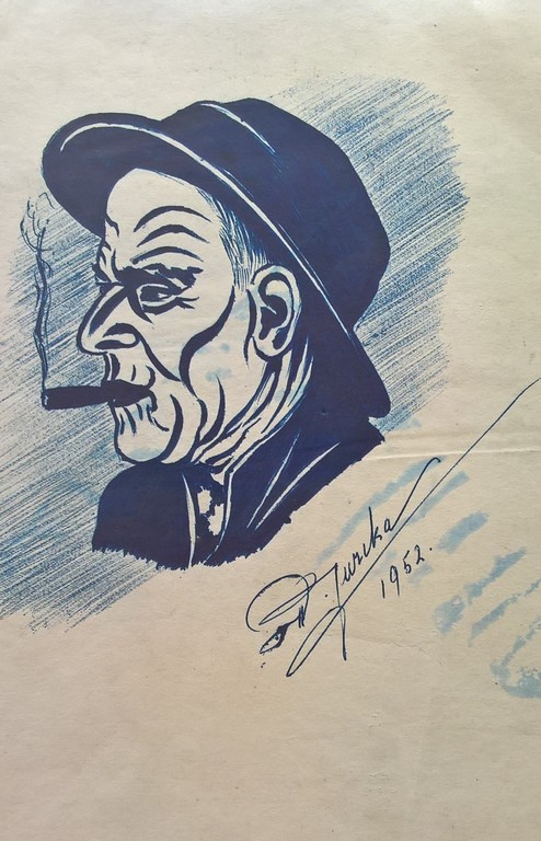 W Jurcka, twee tekeningen, twee portretten  kopen? Bied vanaf 40!