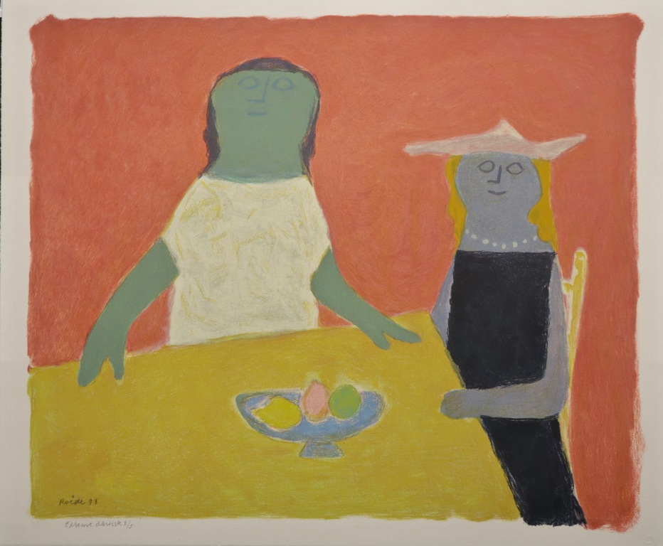 Jan Roede: Zeefdruk, Paar aan tafel kopen? Bied vanaf 100!