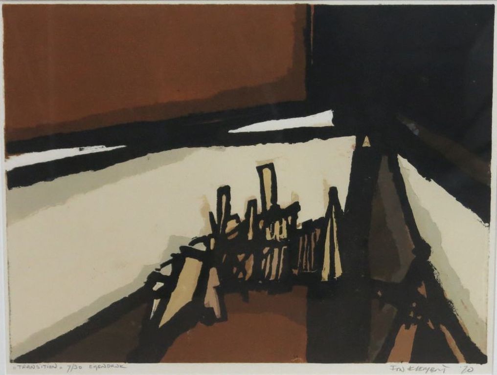 Fon Klement: Zeefdruk, Transition -Ingelijst verkocht voor € 100!