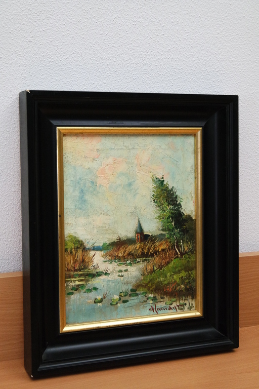 Jan van Vlaardingen (1913-1980) - olieverf op doek - Kortenhoef kopen? Bied vanaf 70!