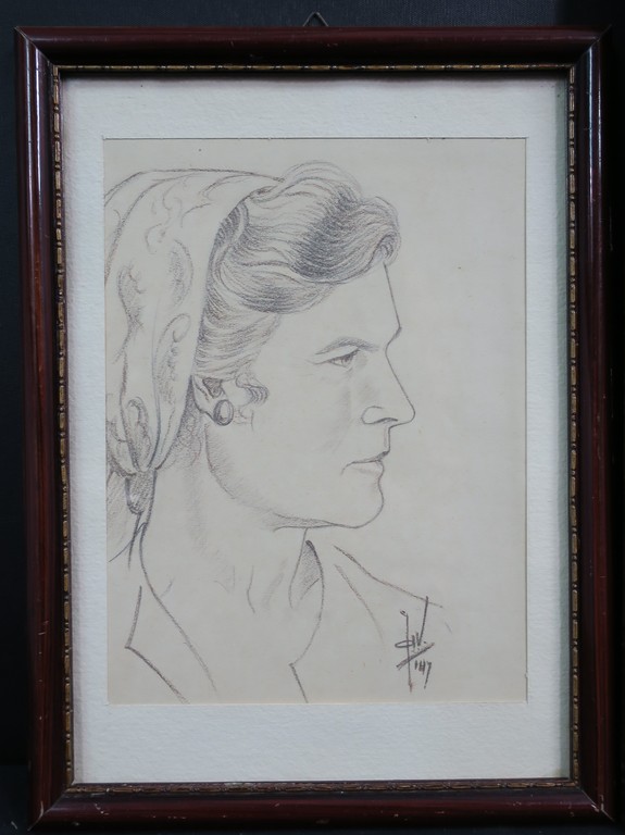 Jan Ph. A. de Vries: Lot van 2 potloodtekeningen + een houtsnede - Ingelijst kopen? Bied vanaf 5!