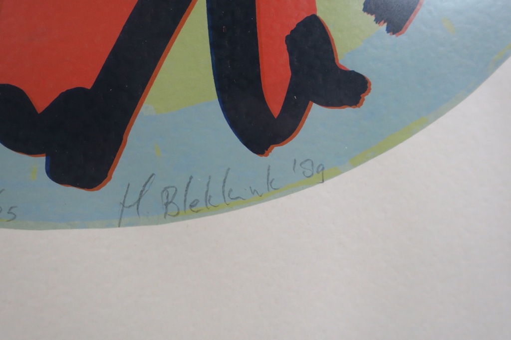 Hans Blekkink: Zeefdruk, Morbili - Ingelijst kopen? Bied vanaf 1!