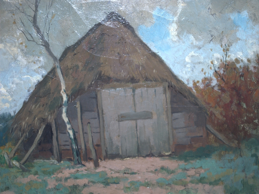 Herder bij een schaapskooi - olieverf op doek - 1923 - gesigneerd kopen? Bied vanaf 75!
