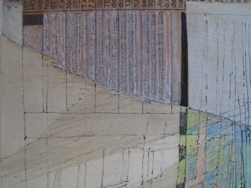 Nieuwe Haagse School Aquarel/Inkt Geometrisch landschap Piet Franz 1922-1991 kopen? Bied vanaf 1!