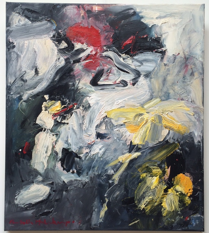 Charlotte Molenkamp origineel schilderij " Abstract I " verkocht voor € 1750!