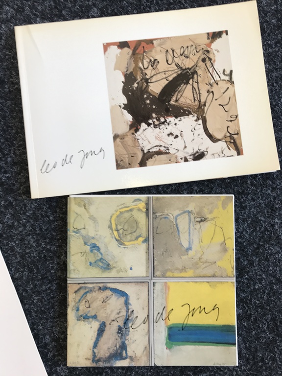 Leo de Jong gemengde technieken op papier/ kranten, gesigneerd. 1982 kopen? Bied vanaf 1!