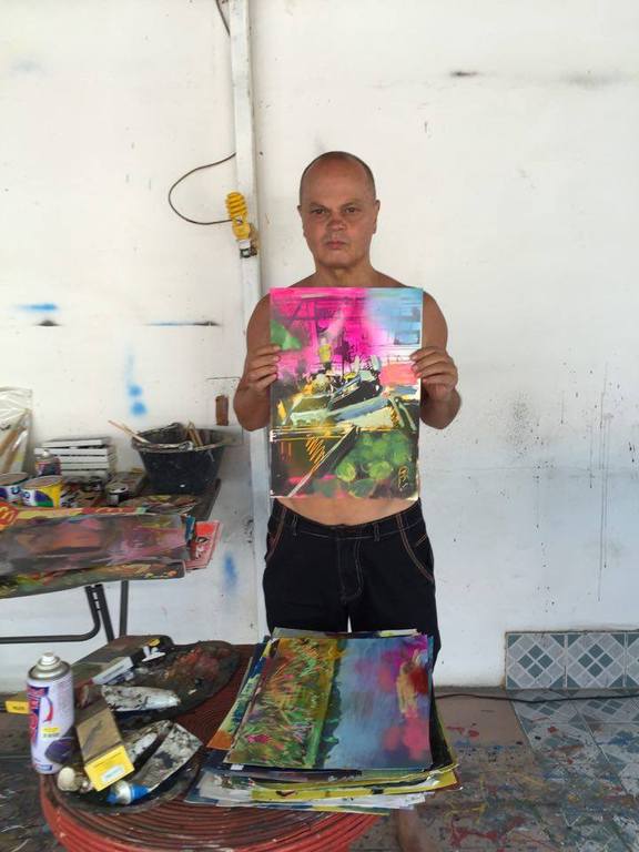 Peter Klashorst - Processing of pineapples 3 werken op papier - gesigneerd kopen? Bied vanaf 1!