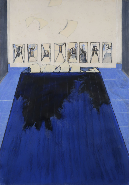 Jacolien de Jong: Gemengde techniek op papier, Onbewaakt ogenblik - Ingelijst kopen? Bied vanaf 1!