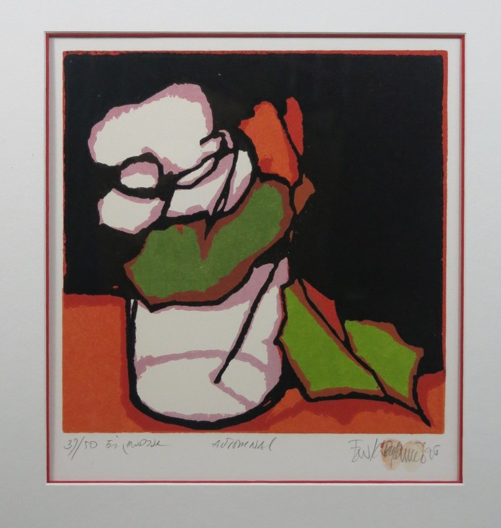 Fon Klement: Boardsnede, Automnal - Ingelijst verkocht voor € 110!