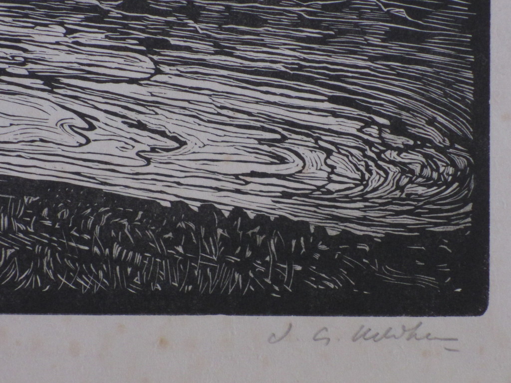 Jaap Veldheer, De Burcht, Houtsnede 1914 kopen? Bied vanaf 1!