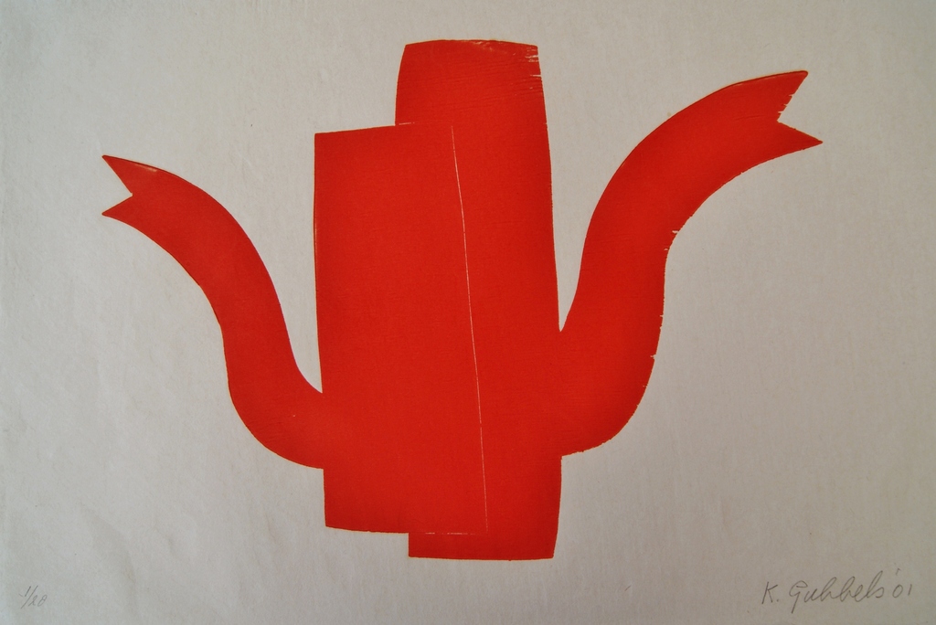 Klaas Gubbels houtdruk uit 2001, oplage 21 ex. kopen? Bied vanaf 385!