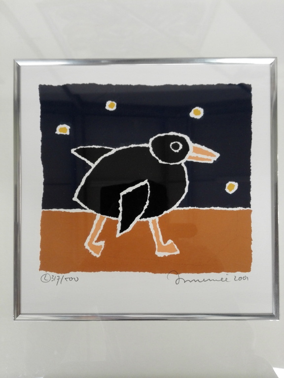 Hans Innemee, zeefdruk op papier in lijst, Titel:  Duck kopen? Bied vanaf 50!